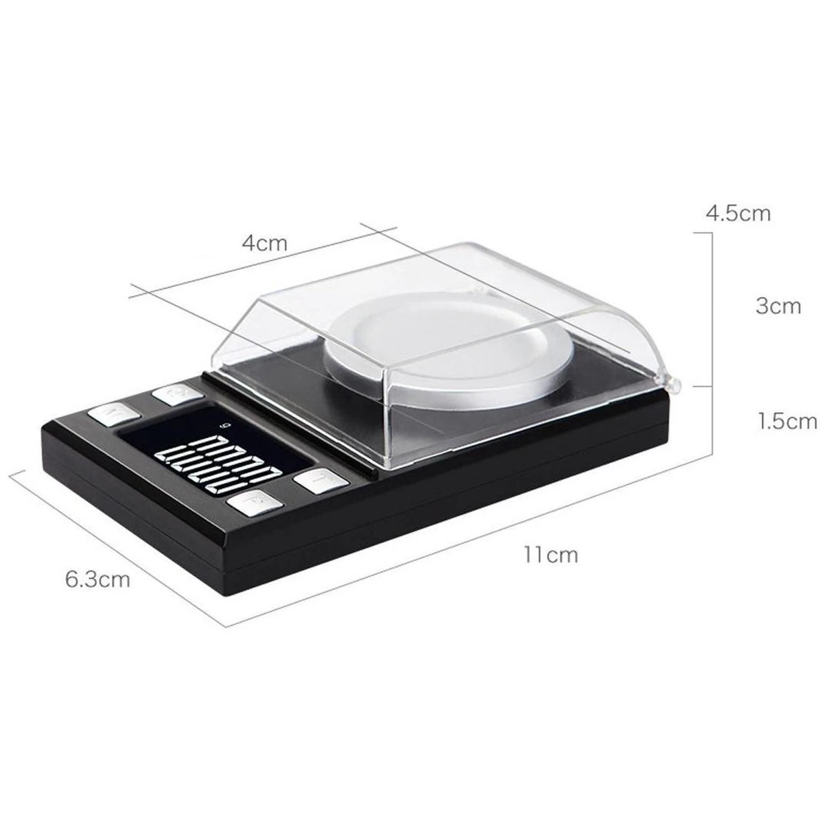 Trendfield Precisie Weegschaal - 0,001 Gr Nauwkeurig - Digitale Keukenweegschaal - Inclusief Batterijen - Zwart - Afbeelding 5