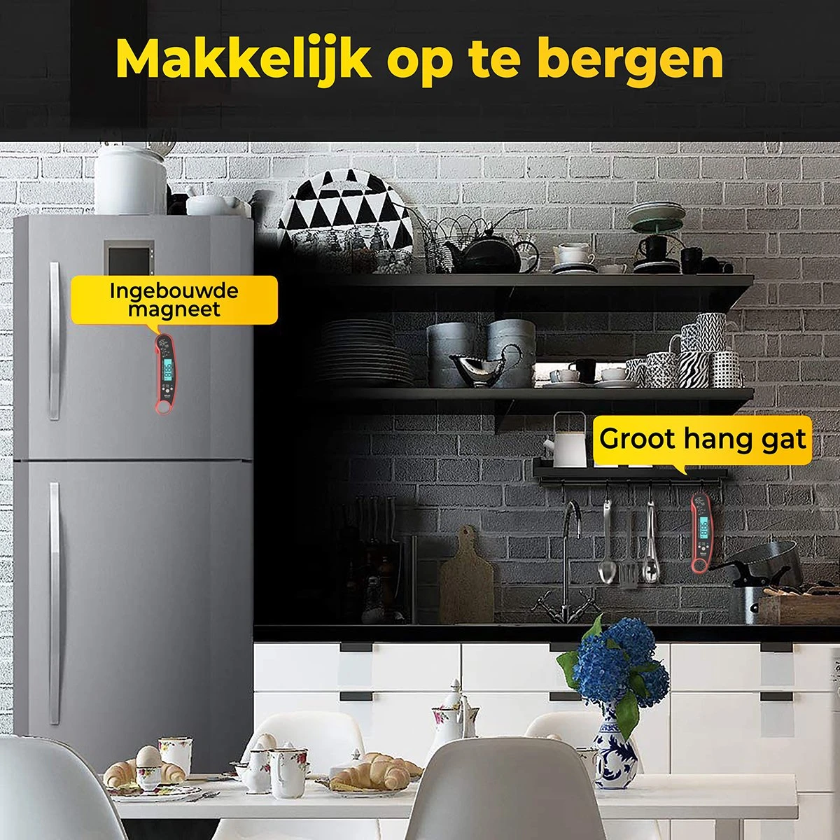 MostEssential Premium Vleesthermometer - BBQ Thermometer - Kernthermometer - Suikerthermometer - Voedselthermometer - Thermometer Koken - Keuken Thermometer - Digitaal – Draadloos - Waterdicht - Afbeelding 5