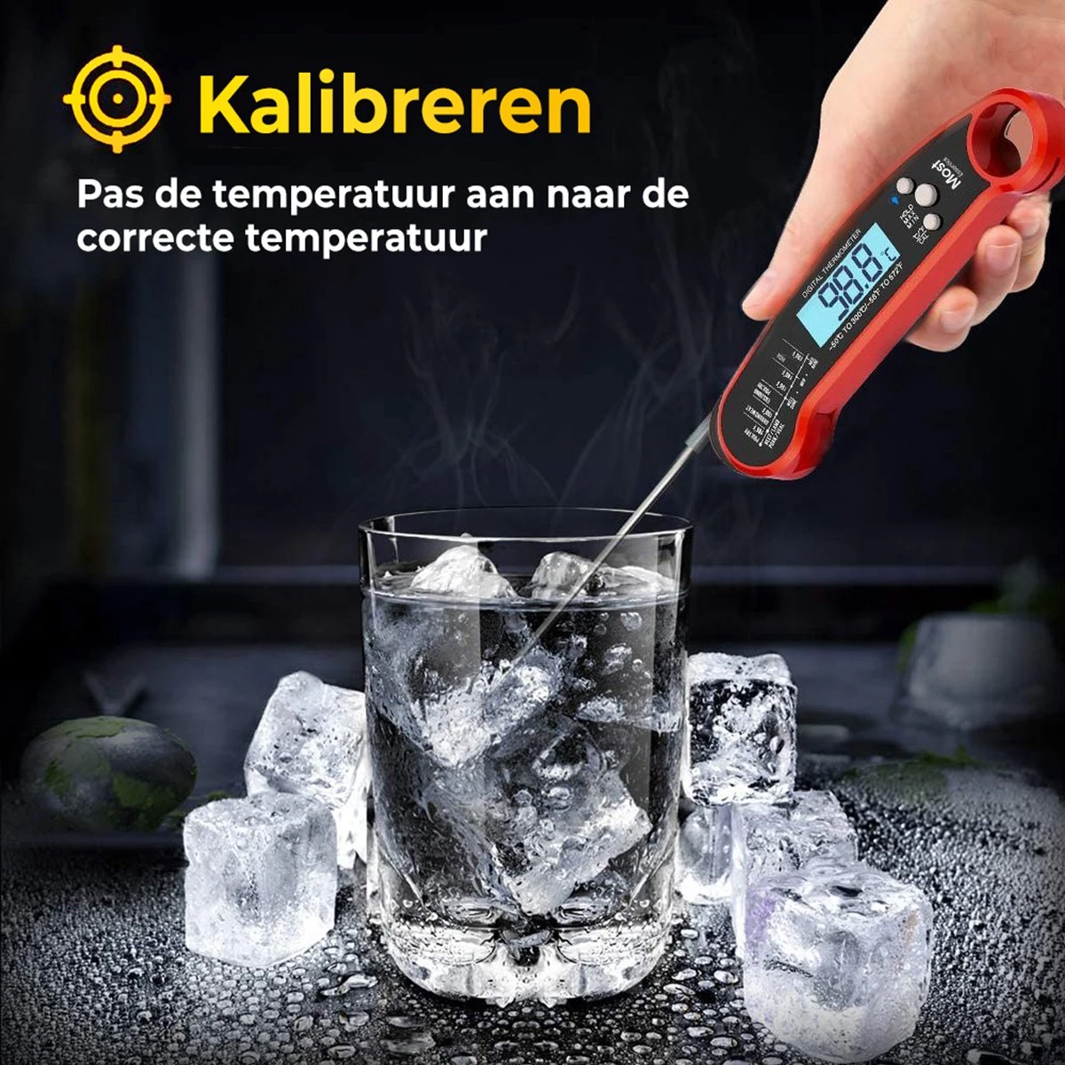 MostEssential Premium Vleesthermometer - BBQ Thermometer - Kernthermometer - Suikerthermometer - Voedselthermometer - Thermometer Koken - Keuken Thermometer - Digitaal – Draadloos - Waterdicht - Afbeelding 6