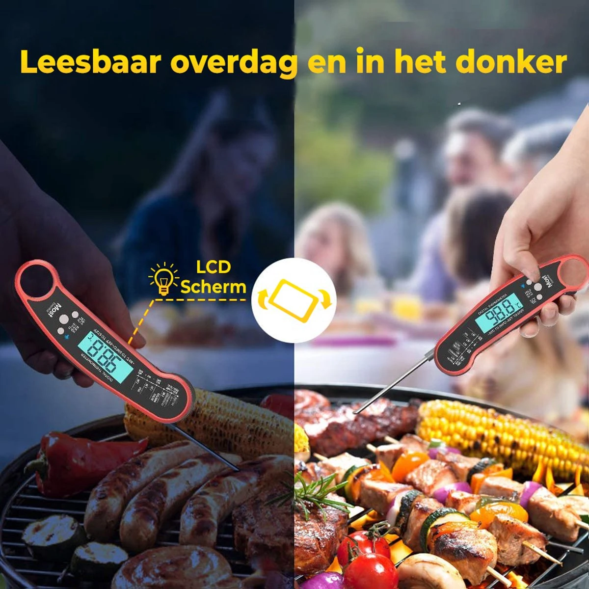 MostEssential Premium Vleesthermometer - BBQ Thermometer - Kernthermometer - Suikerthermometer - Voedselthermometer - Thermometer Koken - Keuken Thermometer - Digitaal – Draadloos - Waterdicht - Afbeelding 10
