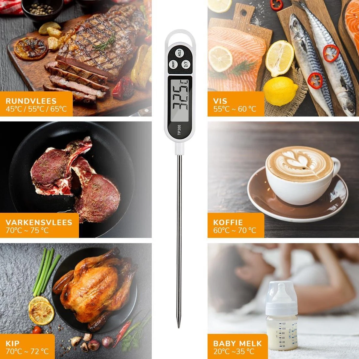 Voedsel Thermometer - Keuken Thermometer - Digitale Thermometer - Afbeelding 2