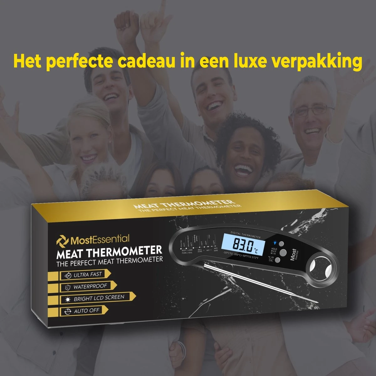 MostEssential Premium Draadloze Vleesthermometer - Keukenthermometer - Waterdicht - Afbeelding 9