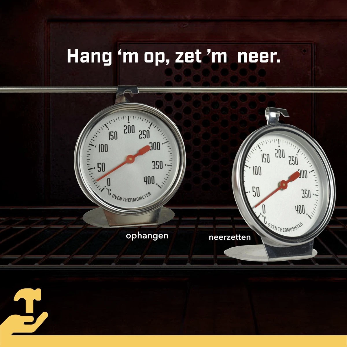 Tool Meister OT4 - Oventhermometer - Keuken/Kook Thermometer - Analoog - 0°C Tot 400°C - Afbeelding 3