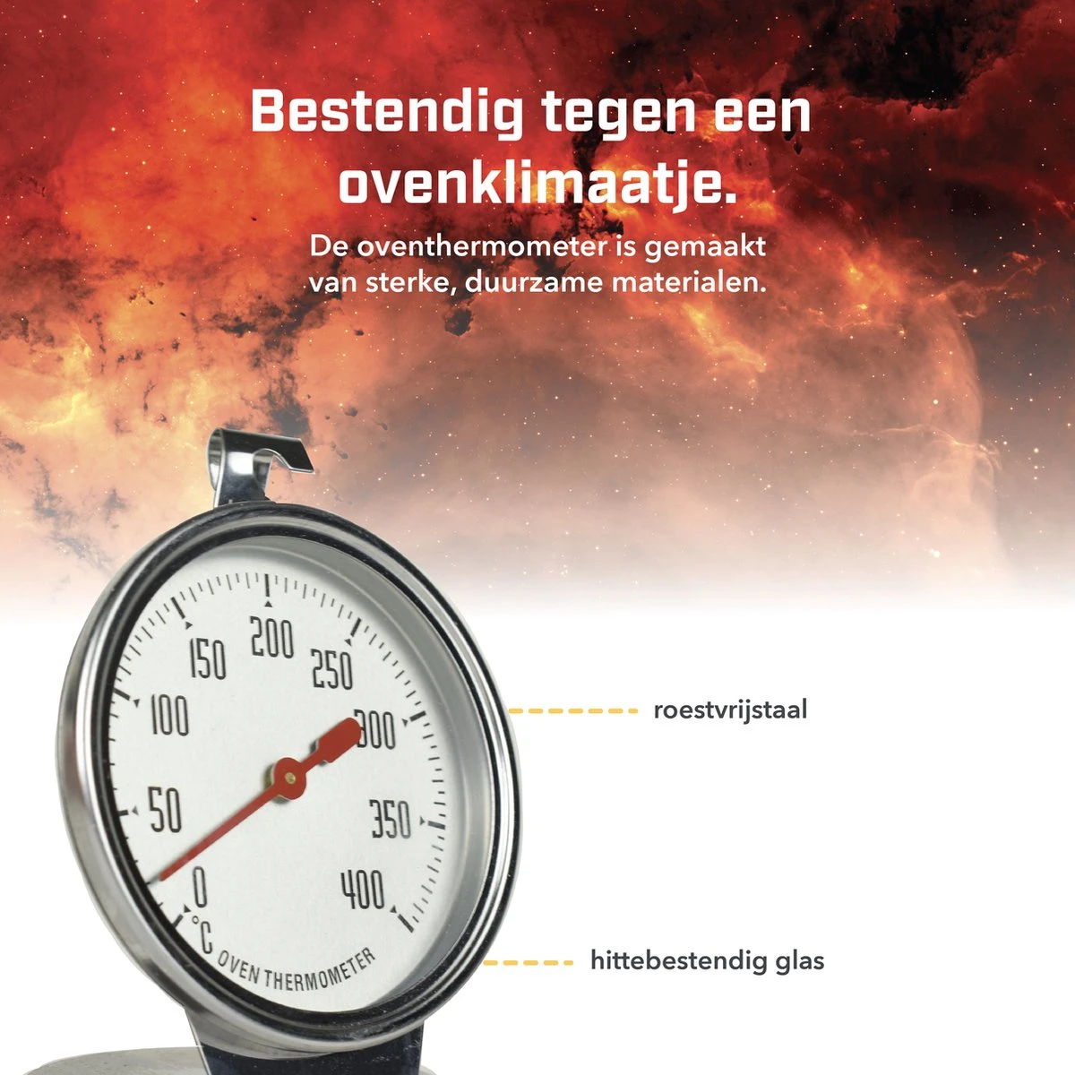 Tool Meister OT4 - Oventhermometer - Keuken/Kook Thermometer - Analoog - 0°C Tot 400°C - Afbeelding 8