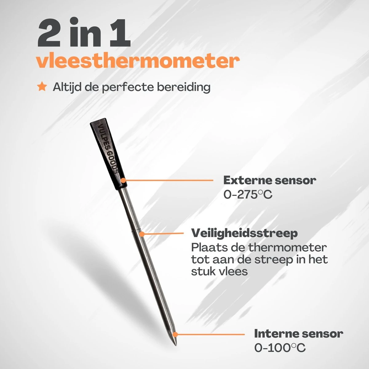 Vulpes Kitchen Vleesthermometer - BBQ - Oplaadbaar - Draadloos - Bluetooth - Afbeelding 11