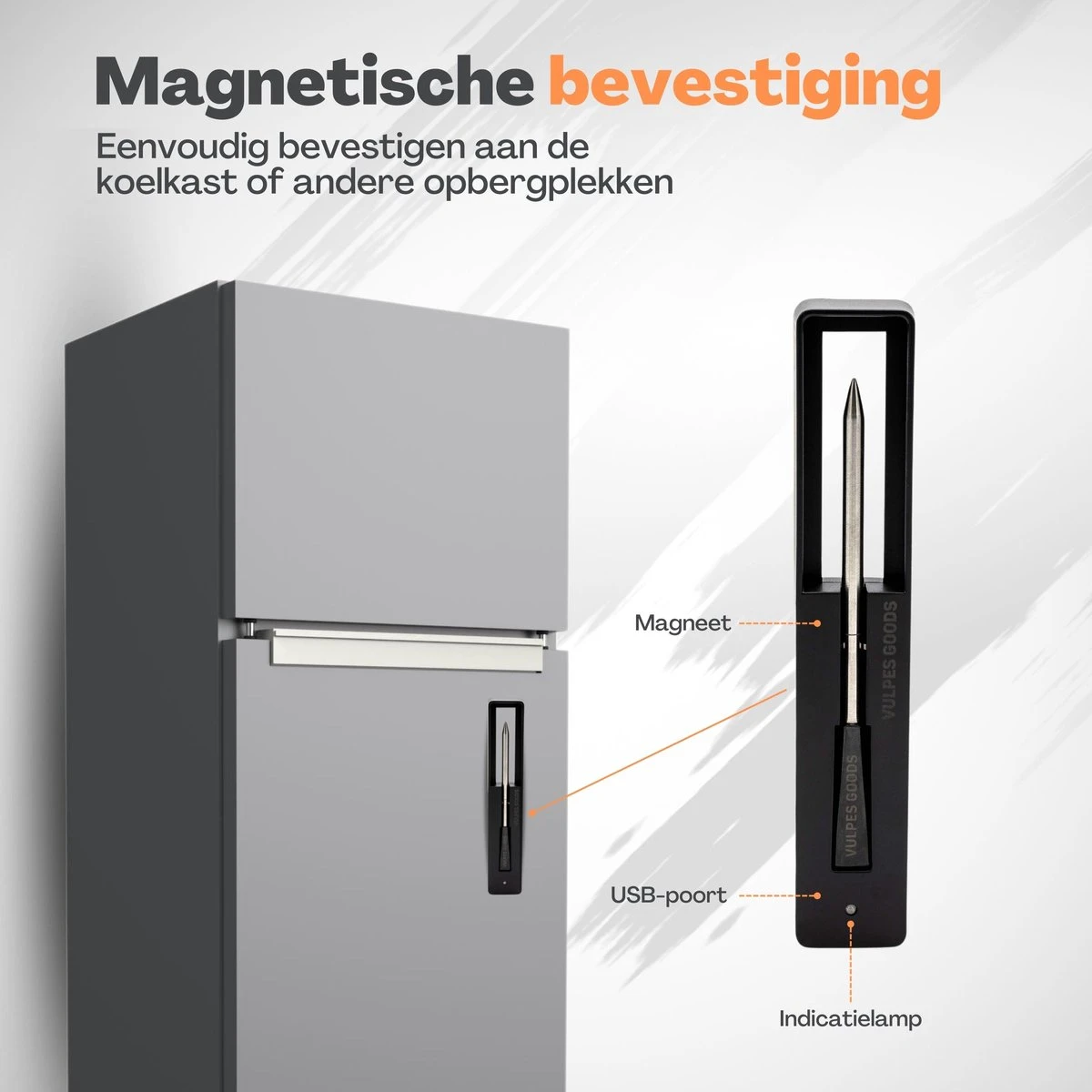 Vulpes Kitchen Vleesthermometer - BBQ - Oplaadbaar - Draadloos - Bluetooth - Afbeelding 12