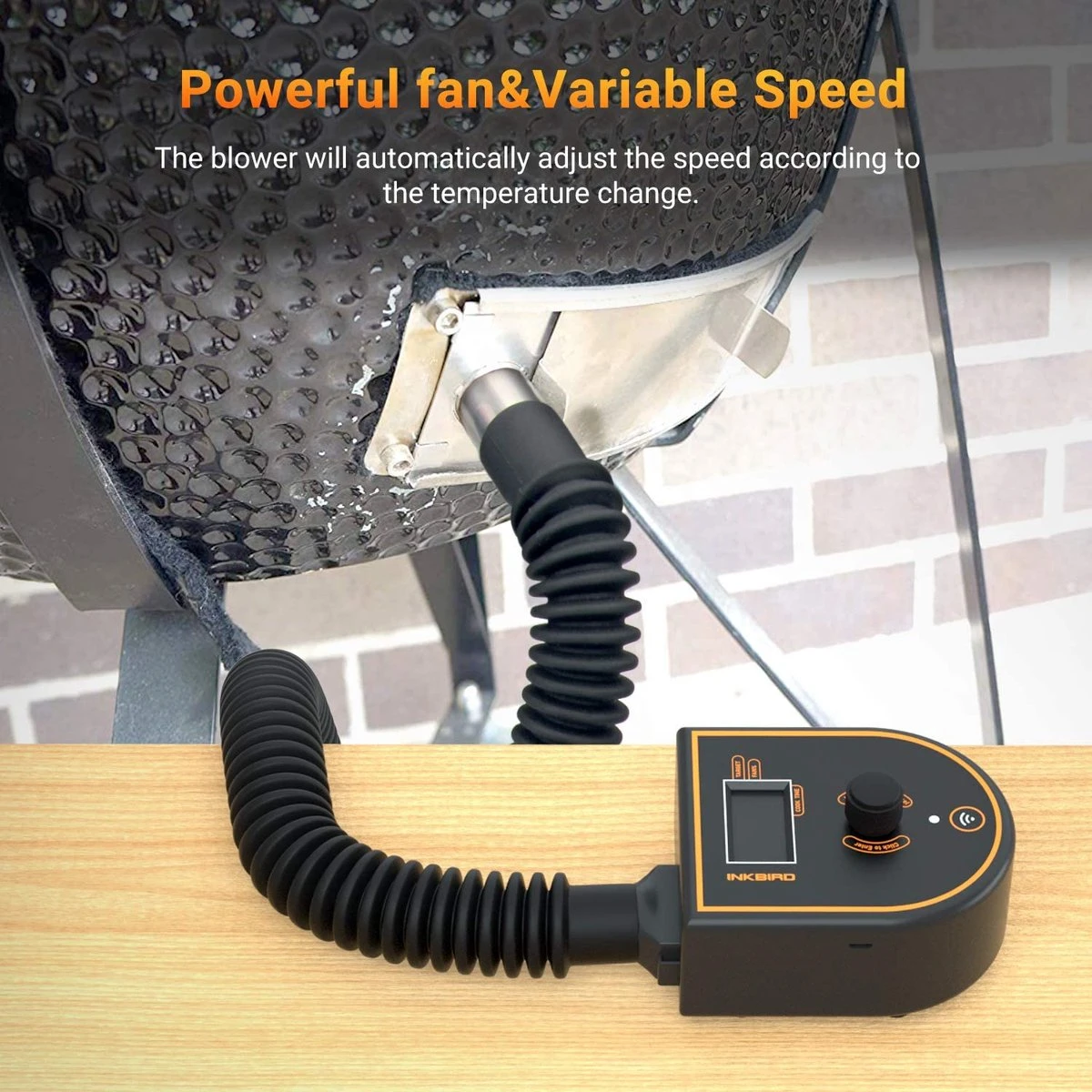 INKBIRD ISC-007BW EU Automatische Voedselthermometer Voor Big Green Egg, Kamado Joe, Meater, Weber, Primo, Vision Grill, Akorn Kamado, Smoker Controller EU - Afbeelding 7