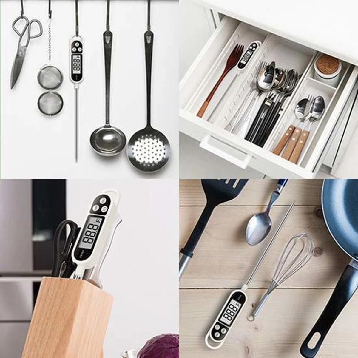 Merkloos Digitale Thermometer Voor Keuken – Keukenthermometer – Tot 300 Graden - Afbeelding 5