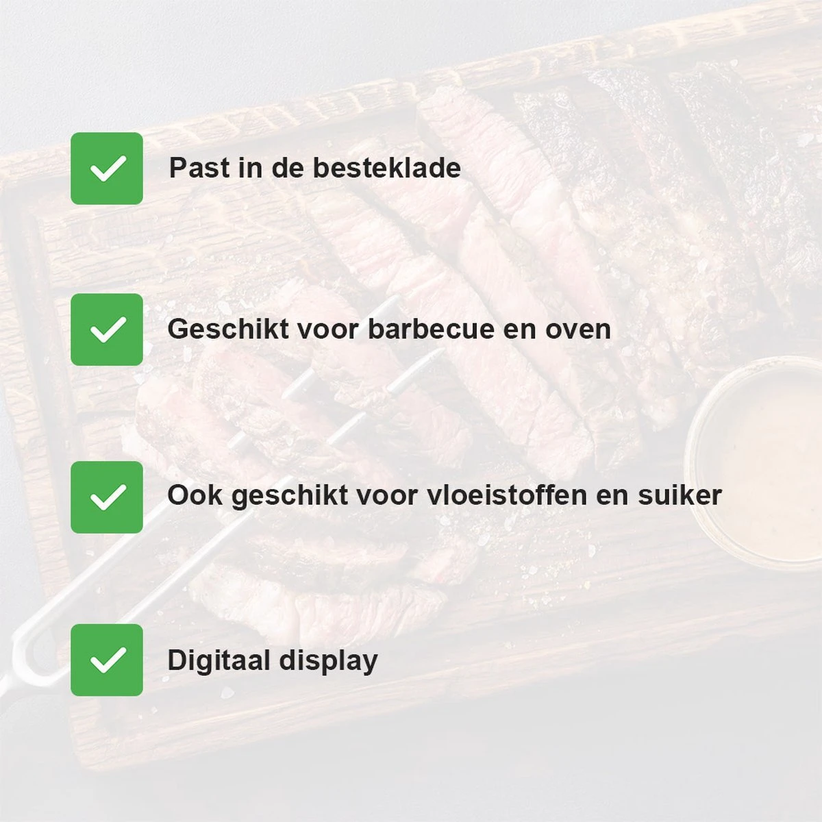 Lynnz® Digitale Thermometer Met Draad - Kernthermometer - Bbq Accesoires - Suikerthermometer - Vleesthermometer - Oventhermometer - Digitaal - Afbeelding 10