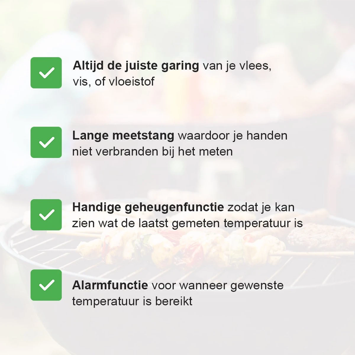 Lynnz® Digitale Thermometer Met Draad - Kernthermometer - Bbq Accesoires - Suikerthermometer - Vleesthermometer - Oventhermometer - Digitaal - Afbeelding 12