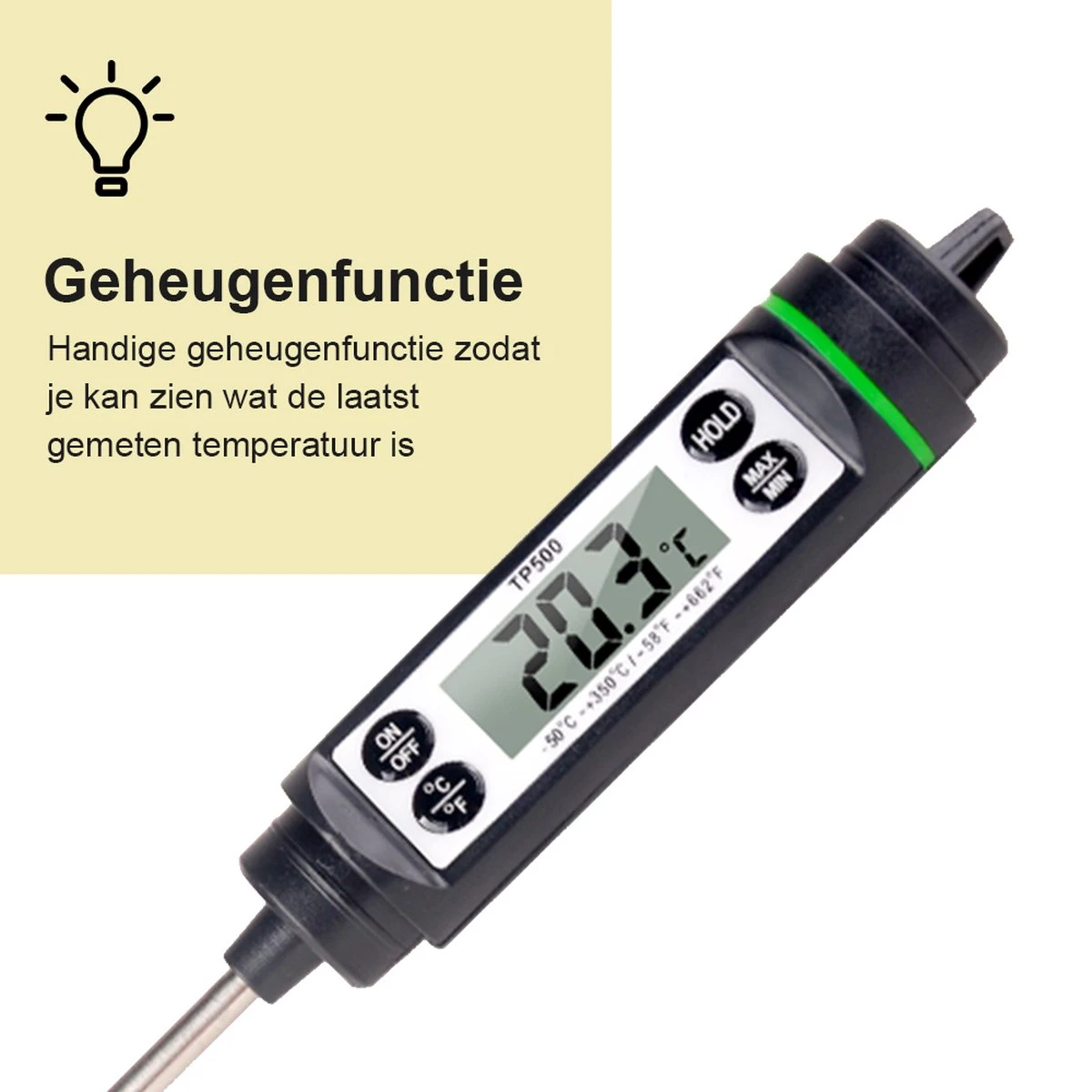 Lynnz® Digitale Suikerthermometer - Ook Voor Vlees In Bbq Of Oven - Kernthermometer - Vleesthermometer - Oven - Thermometer Koken - Bbq Accesoires - Draadloos - Afbeelding 3