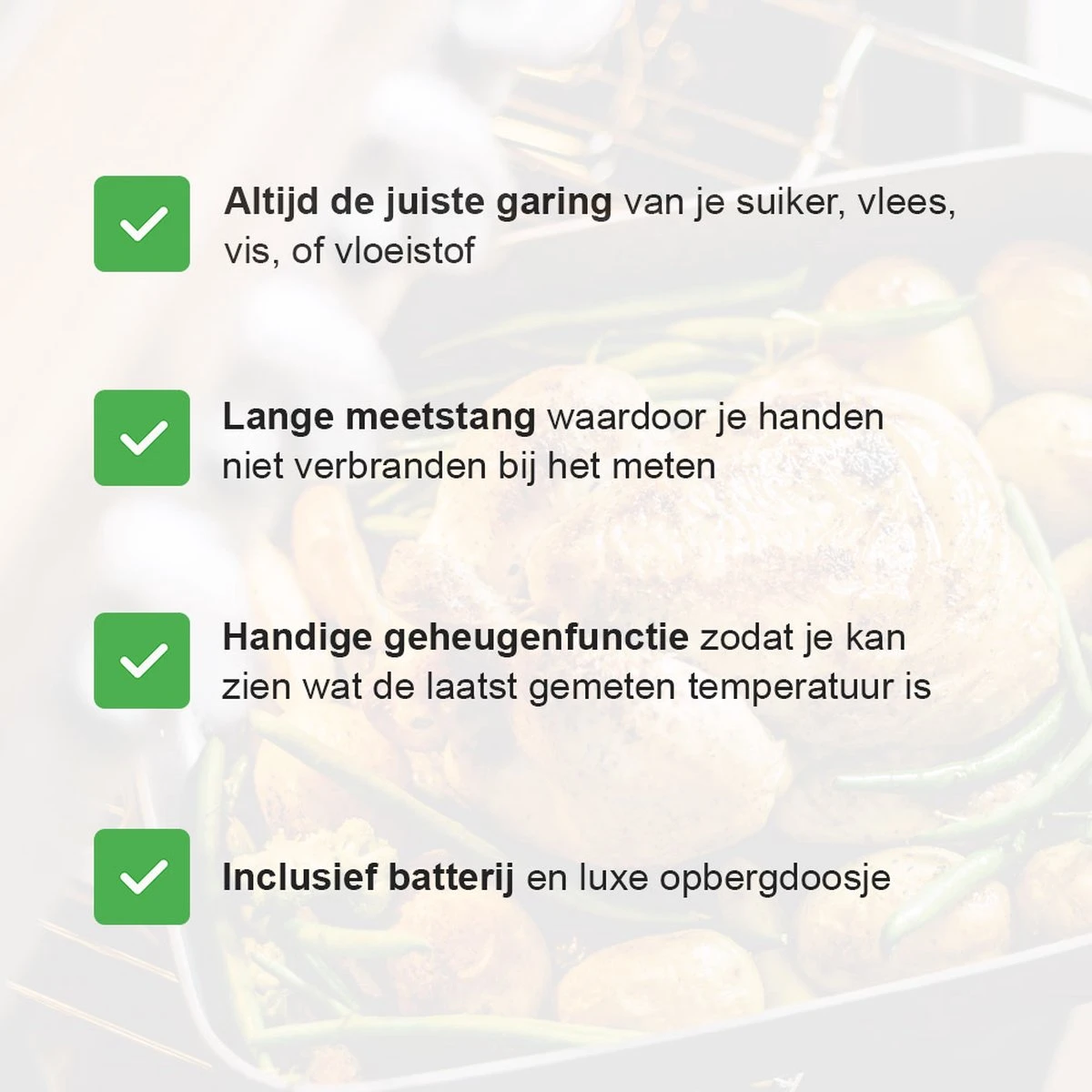Lynnz® Digitale Suikerthermometer - Ook Voor Vlees In Bbq Of Oven - Kernthermometer - Vleesthermometer - Oven - Thermometer Koken - Bbq Accesoires - Draadloos - Afbeelding 8