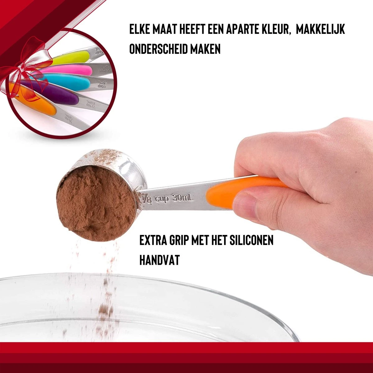 Rednas XXL Maatlepel/Maatbeker-set - 16-delig - Measuring Cups Spoons - Maatschep Set - Afbeelding 4
