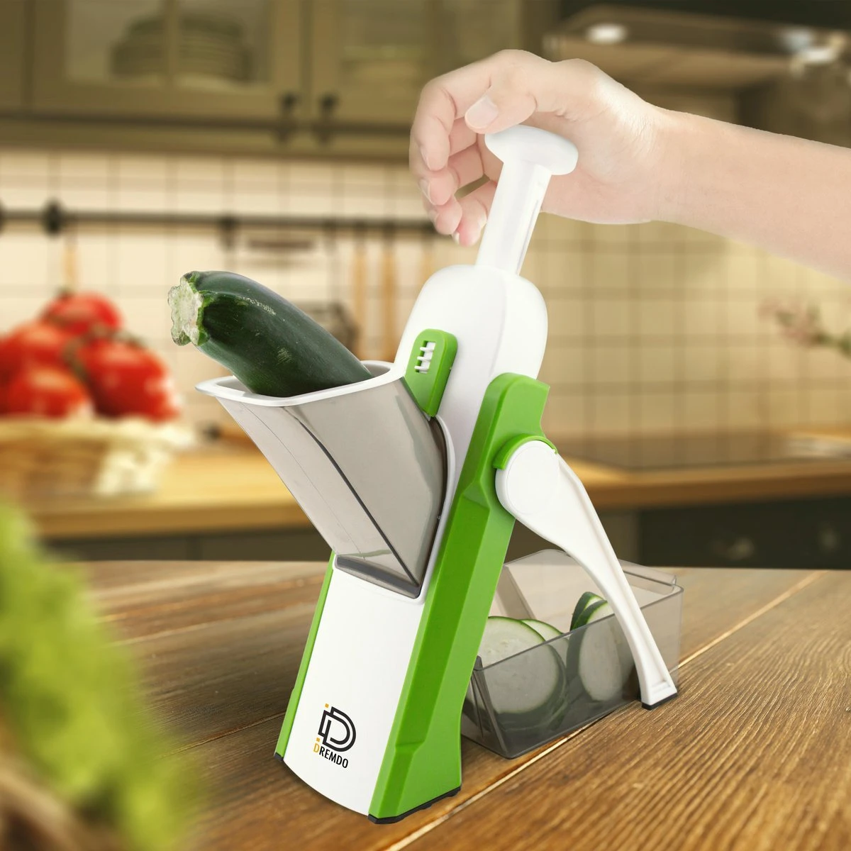 Dremdo Mandoline Groentesnijder – Keukensnijder – Handmatig – Schijfjes/Blokjes/Reepjes/Julliene - BPA-vrij - Afbeelding 2