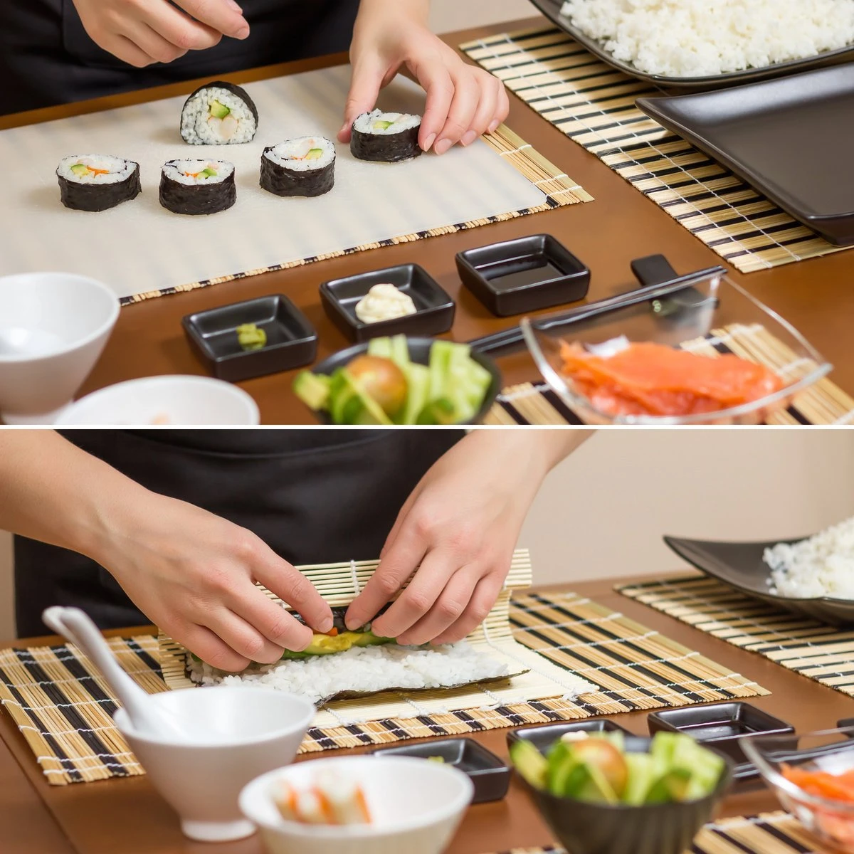 Deleca 24-delige Sushi Maker Kit - Traditionele Set Zonder Bazooka - Incl. Bamboe Stokjes En Accessoires - XL - Afbeelding 4