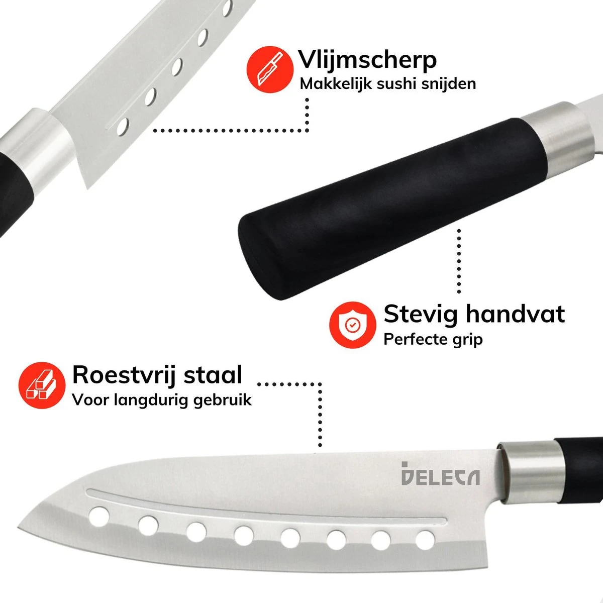 Deleca 24-delige Sushi Maker Kit - Traditionele Set Zonder Bazooka - Incl. Bamboe Stokjes En Accessoires - XL - Afbeelding 9