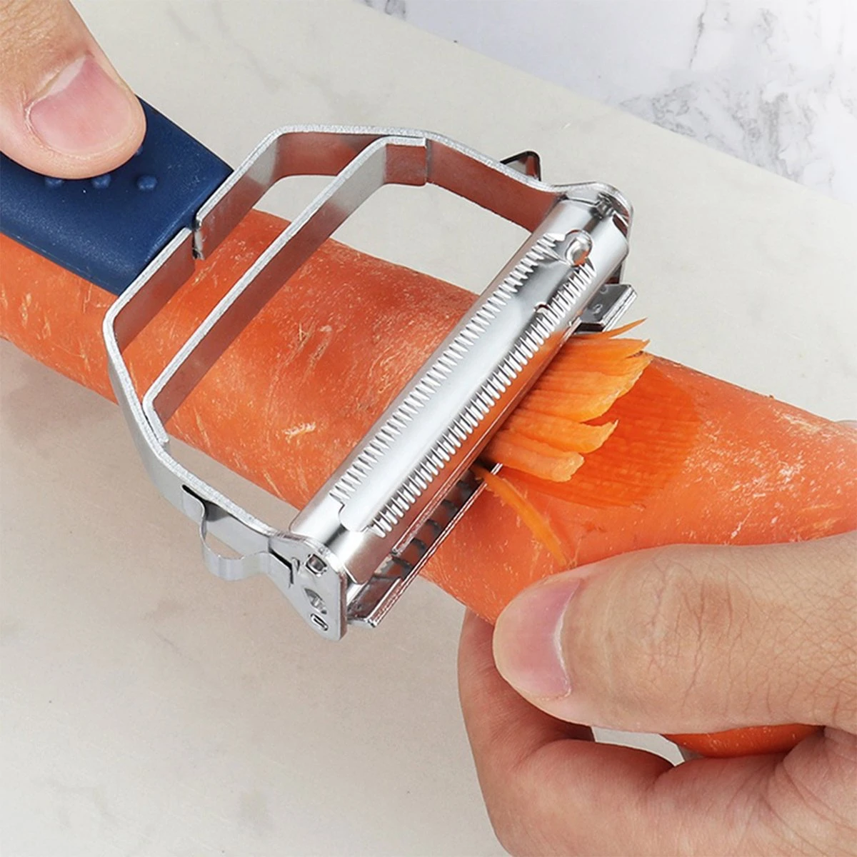 ProudProducts RVS Dunschiller Voor Efficiënt Schillen En Snijden - Duurzaam Keukengerei - Afbeelding 5