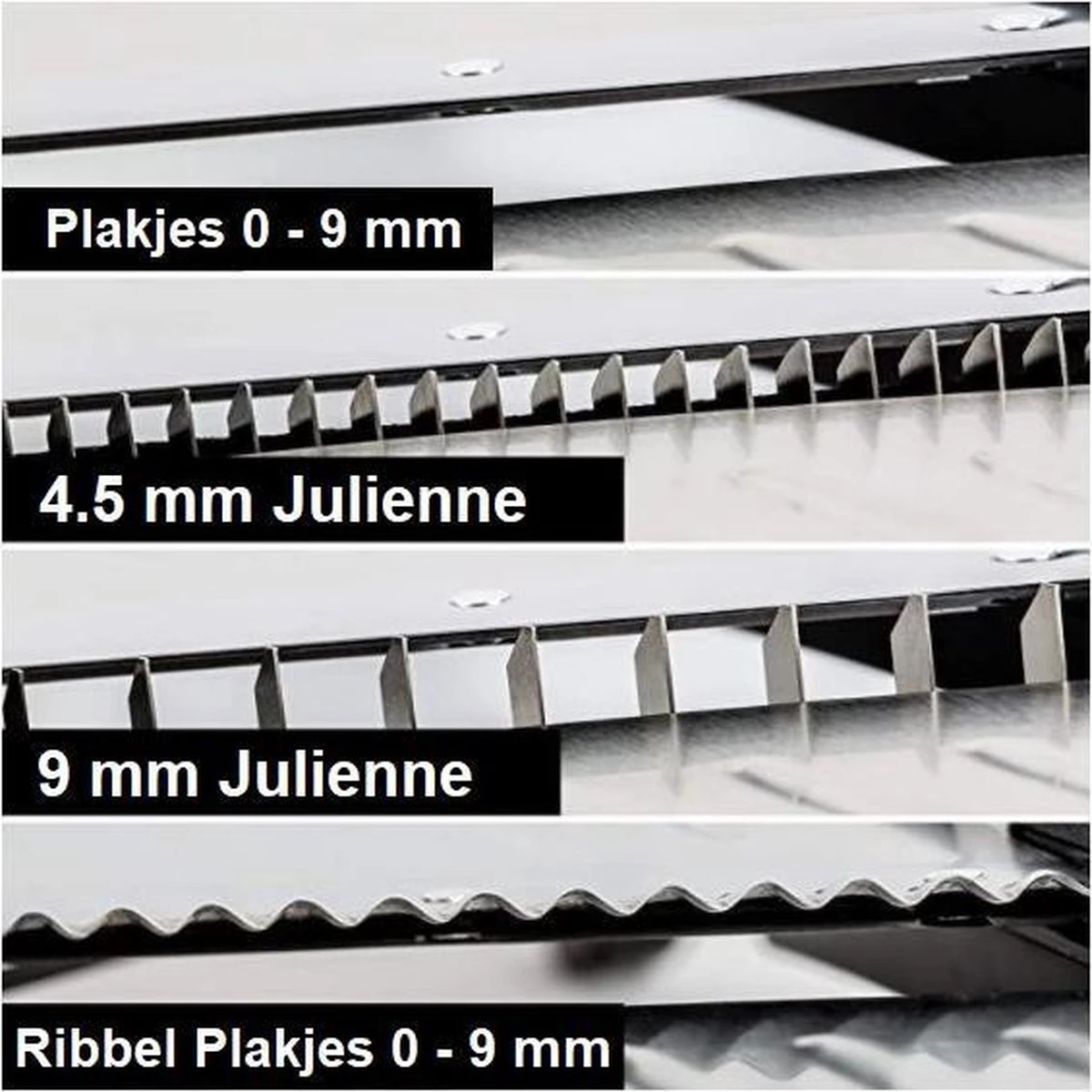 Mandoline - Vlijmscherp - Keukensnijder – Groentesnijder – Incl. Anti Snij Handschoenen En Snij Hulp - Qwality - Afbeelding 9