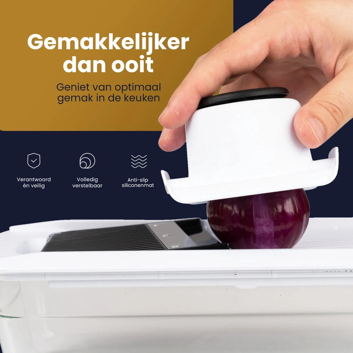 Groentesnijder 13 Delig Mandoline - Slicer Dicer Frietsnijder - Mandoline Keukensnijder Uiensnijder Met Ovenschaal - Kitchen Royal® - Afbeelding 6