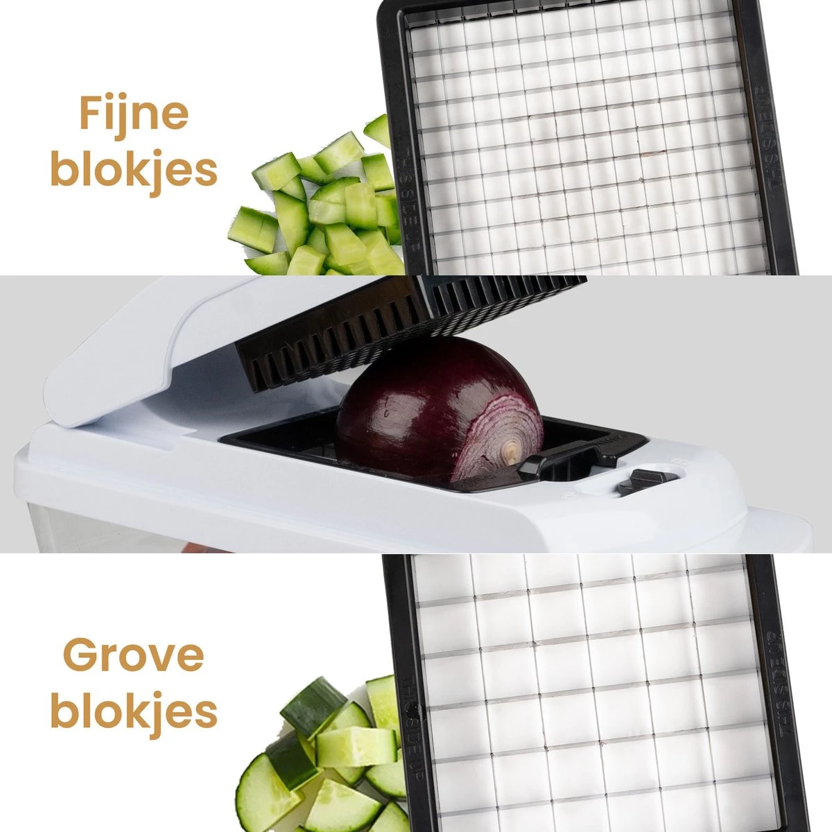 Groentesnijder 13 Delig Mandoline - Slicer Dicer Frietsnijder - Mandoline Keukensnijder Uiensnijder Met Ovenschaal - Kitchen Royal® - Afbeelding 10