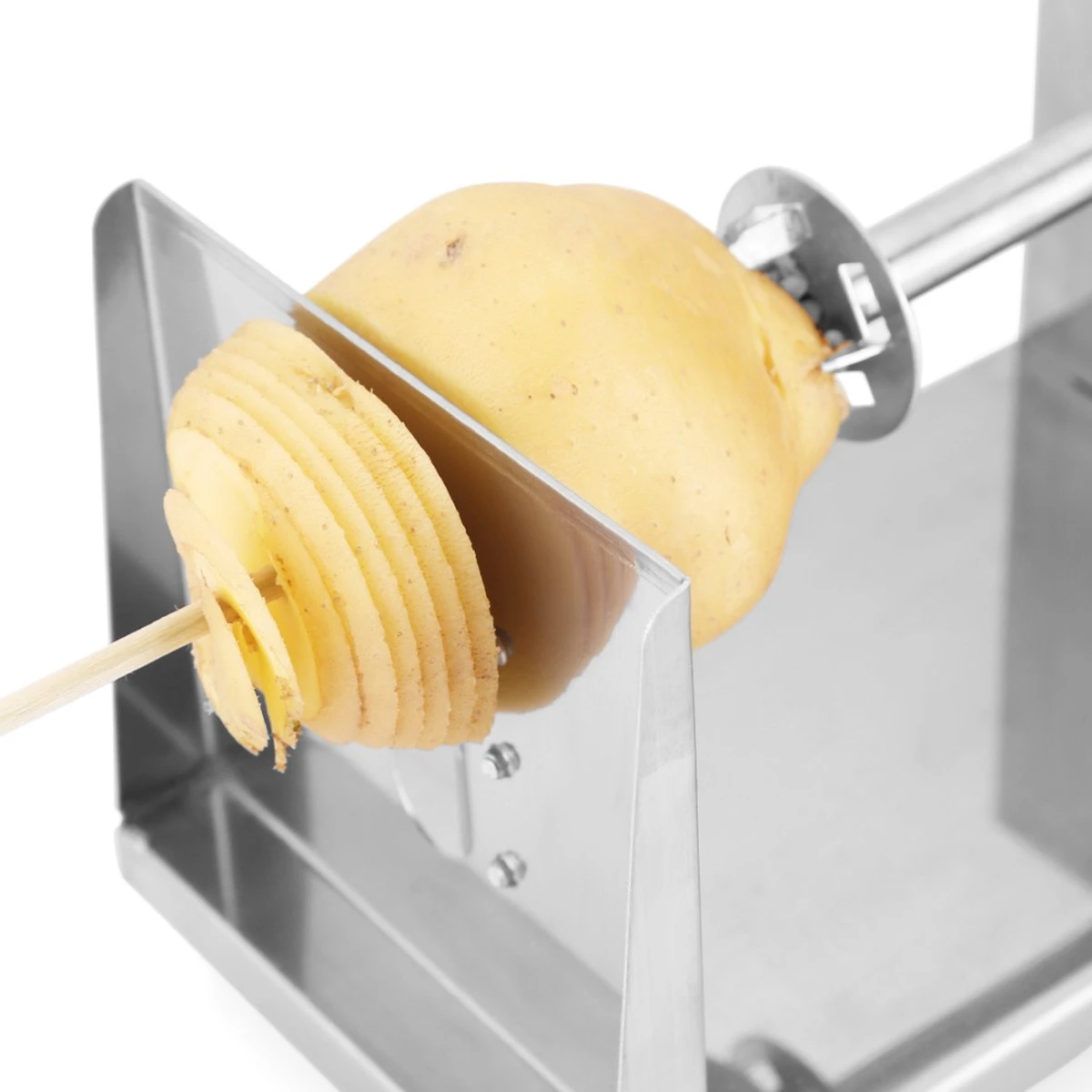 Uten - Spiraalsnijder Aardappel - Groente Slicer - Fruit Slicer - Frietsnijders - Voor Fruit, Aardappelen, Tornado Chips, Komkommers Of Wortels(RVS) - Afbeelding 3