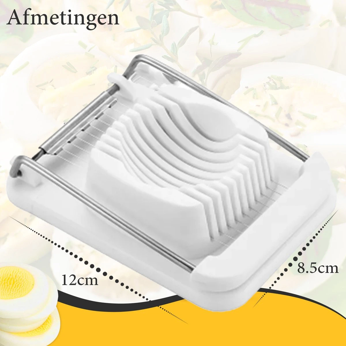 ProudProducts Eiersnijder – Eisnijder - Keukengerei – Vaatwasserbestendig – Kunststof - Wit - Afbeelding 4