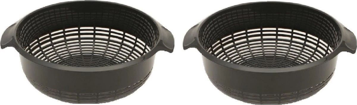 Groot Kunststof Vergiet Donkergrijs - 30 X 27 X 10 Cm - Plastic Vergieten Keuken Accessoires - Afbeelding 2