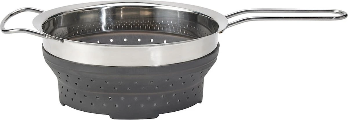 OMID HOME Vergiet - Vouwbaar - Inklapbaar - Grijs / RVS / En Te Gebruiken Als Stoominzet / Pastakoker Met Vergiet / Stoom Vergiet - Afbeelding 6