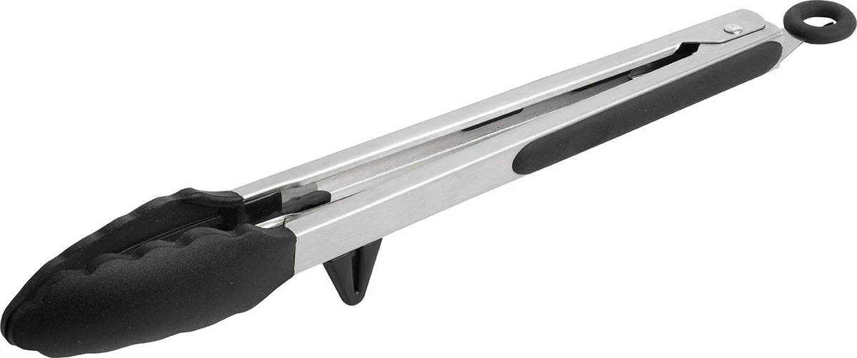 Sola Tang - Hittebestendig - Comfort - Krasvrij - Grip - Vaatwasser Veilig - Nylon - 33,5cm - Zwart