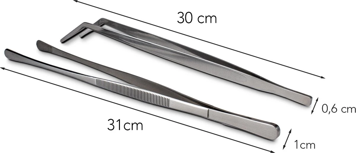 Nimma® Vleespincet - Set Van 2 - Serveertang - Keukenpincet 32 Cm - RVS - Afbeelding 3