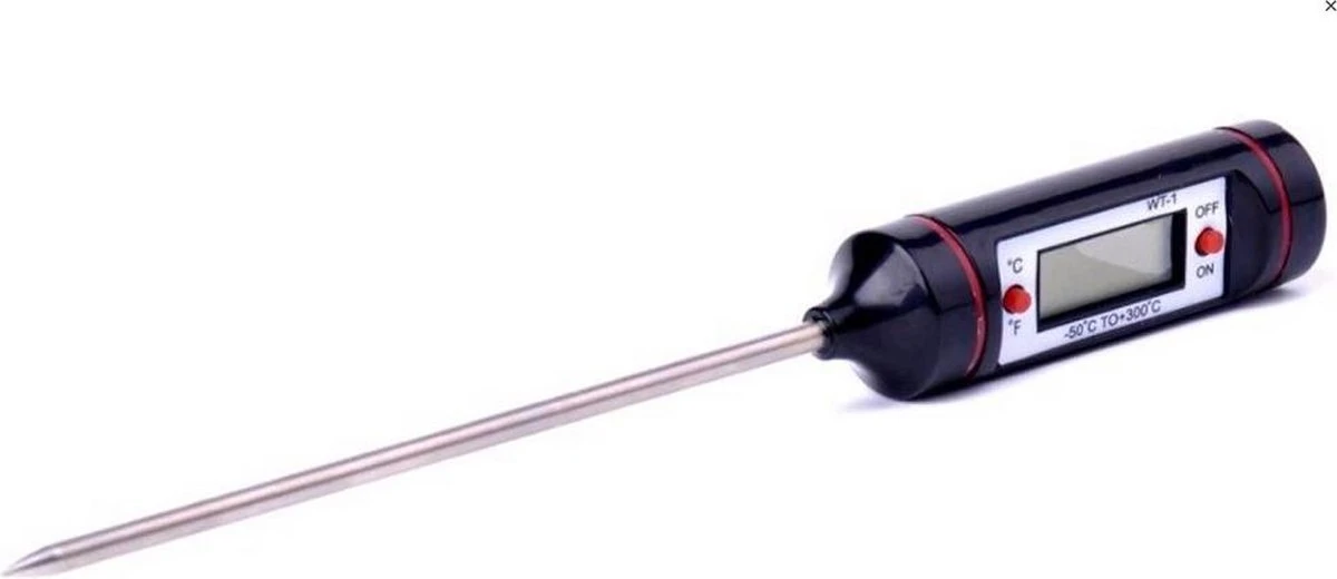 Merkloos Digitale Thermometer - Thermometer Keuken - Koken Bakken En Braden - Zwart