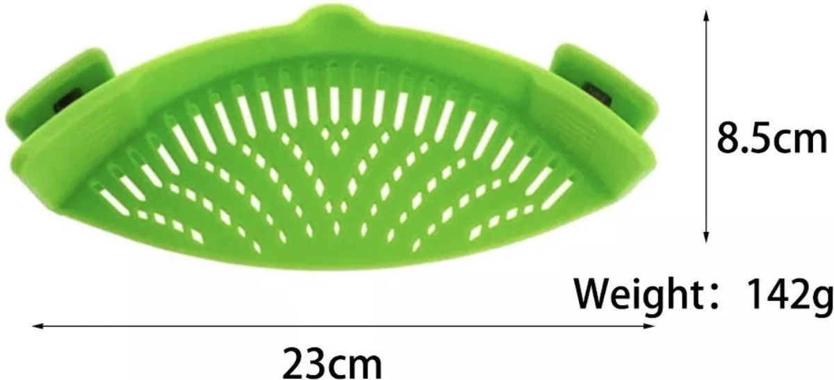 Siliconen Vergiet - Afgieter - Veilig Afgieten – Solide Compacte Keuken Afgietdeksel - Afgiethulp - Clip Aan Keuken Zeef Grijs - Afbeelding 3