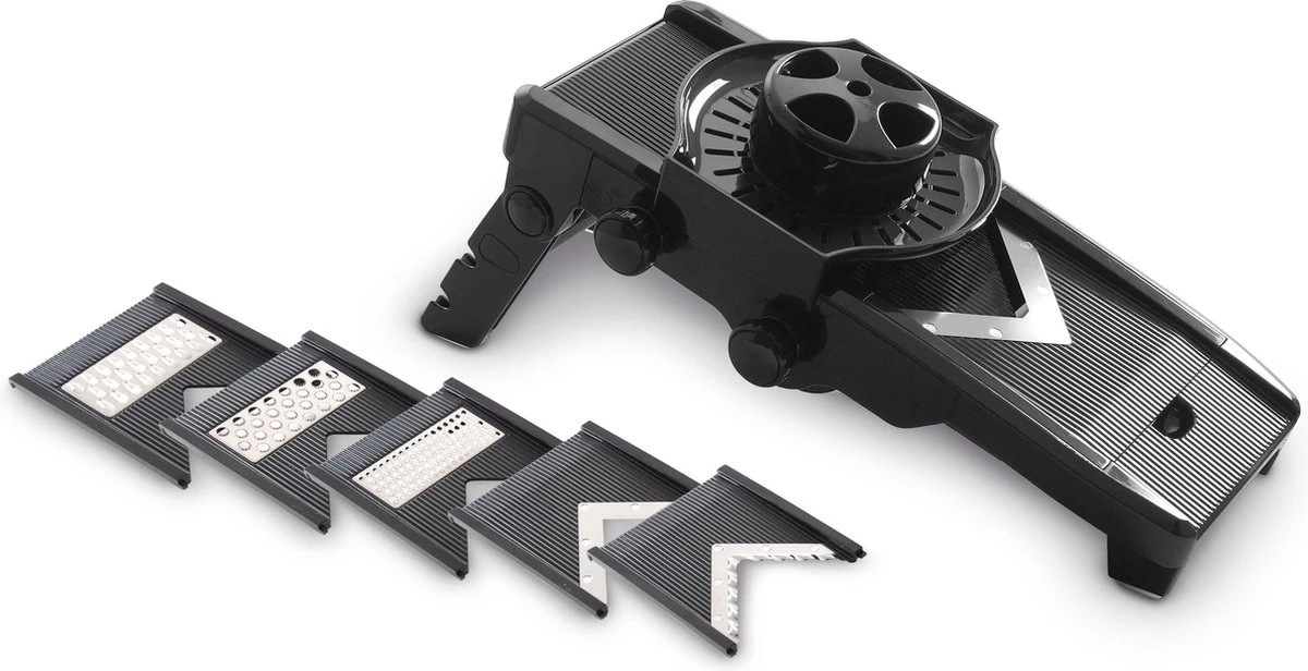 Hendi Mandoline Groentesnijder V-vorm - Incl. 5 Extra RVS Messen - Instelbare Snijdikte 1 Tot 9 Mm - Afbeelding 6