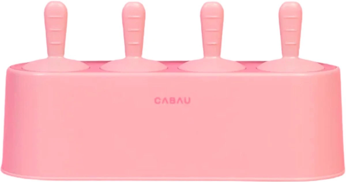 Cabau IJsjeshouder - IJslollymaker - Waterijsjes Maker - Stof- En Lekvrij - Zachte Siliconen - 4 Ijsjes - Perfect Voor De Cabau High Protein Ice Cream - Afbeelding 6