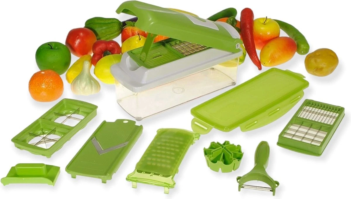 Groentesnijder - Uiensnijder - Mandoline - Multifunctionele Groentesnijder - RVS - Inclusief 7 Mesjes - Mandoline Keukensnijder- Mandoline Snijder - - Afbeelding 8