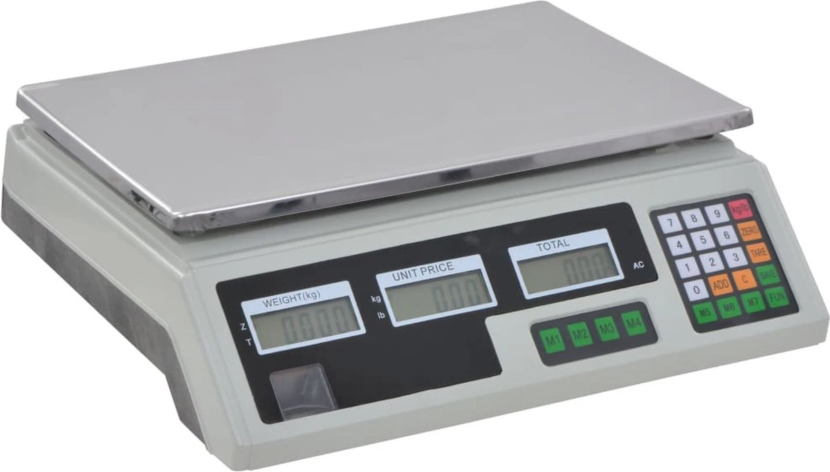 VidaXL Weegschaal Digitaal Met Oplaadbare Batterij 30 Kg - Afbeelding 10