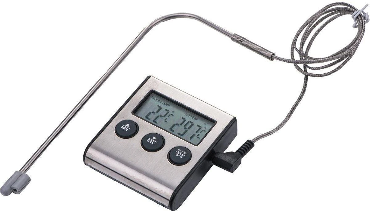 Benson Digitale Keukenthermometer - Vleesthermometer - Incl. Timer, Warmte Alarm En Batterij