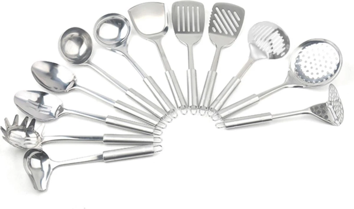 Merkloos Keukenset Kookgerei - Keukengerei Set - 12-delig - Able & Borret