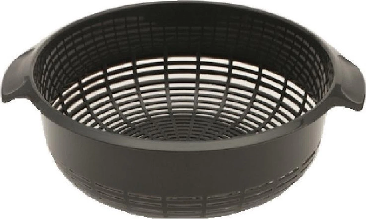 Groot Kunststof Vergiet Donkergrijs - 30 X 27 X 10 Cm - Plastic Vergieten Keuken Accessoires