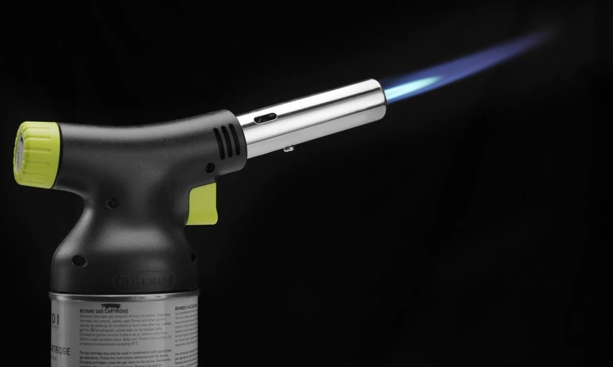 Hendi Design Koksbrander Met Gasbus - Professionele Creme Brullee Brander - 17,5x6,8x(H)26cm - Afbeelding 3