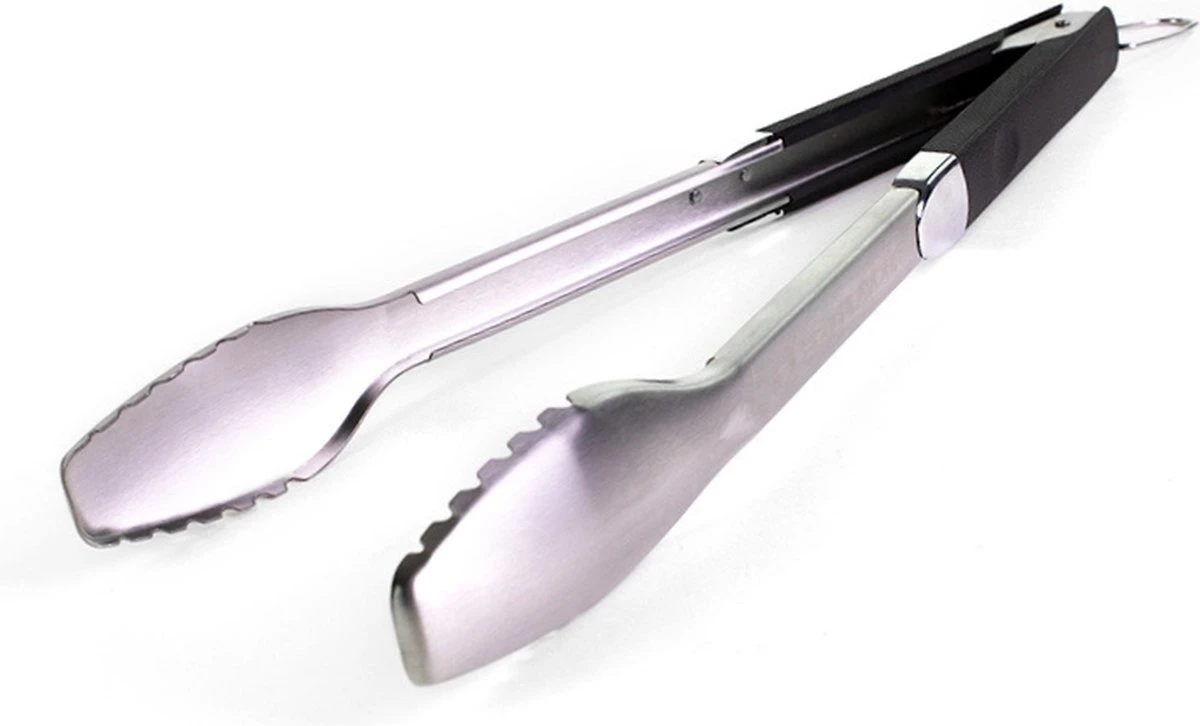 GrillKing - BBQ Tang Premium - 46cm - Antislip Handvat Met Ophangbeugel - Zware Kwaliteit