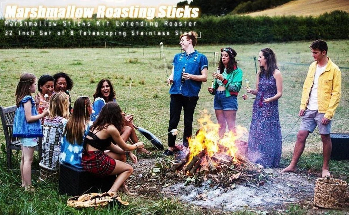 Marshmallow Spiezen (10x) | Uitschuifbaar Tot 80cm - Afbeelding 5