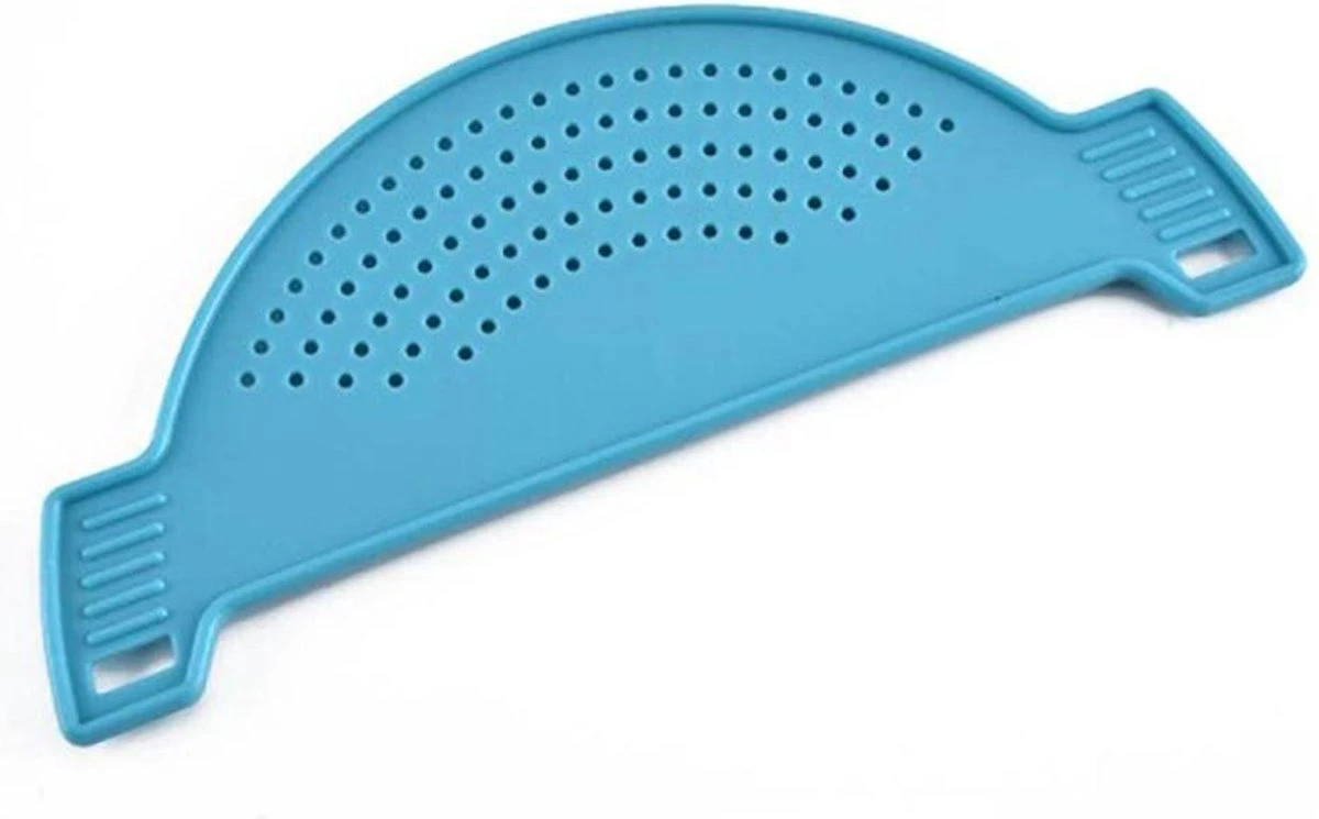 Merkloos Afgiethulp – Afgietdeksel Met Handvaten – Makkelijk Afgieten - Afgietdeksel - Blauw