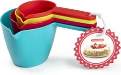 Maatschepjes/maatlepeltjes Set Van 4x Stuks Kunststof - Handige Keuken Spullen - Inhoudsmaten 60/80/120/240 Ml/gram