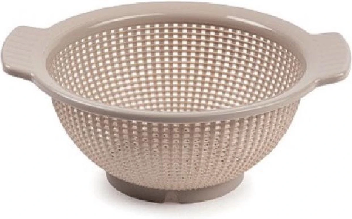 Kunststof Keuken Vergiet Taupe 27 X 24 X 10 Cm - Plastic Vergieten Keuken Accessoires - Afgieten