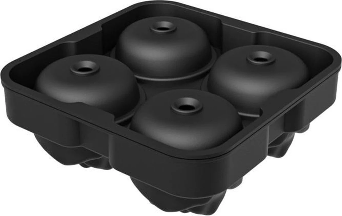 TDR - Siliconen Ijsblokjesvorm - Ijsbal Maker Met Deksel - Ijsklontjes Maken - 4 Vormen - Thema: Roos - Afbeelding 2