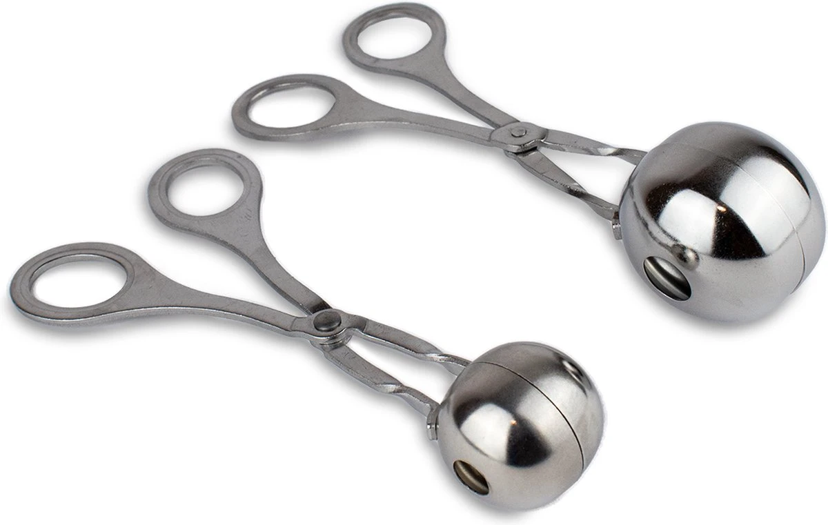 Nimma® Gehaktballen Maker - Set Van 2 - Groot En Klein - Gehaktballen Maker Tang / Lepel - RVS