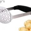 Aardappelstamper | Professioneel | Stamper | Pureestamper | Potato Masher | Pureerder | Stamppot Stamper | Matt Steel | Horizontale Handgreep | Professioneel | Ergonomische Handgreep | Handmatig | Vaatwasserbestendig