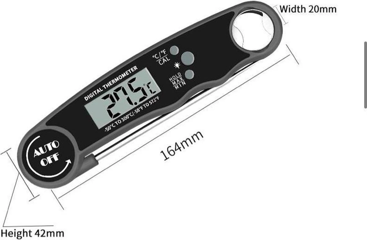Merkloos PK Goods BBQ Thermometer- BBQ Accesoires -Draadloze Thermometer- Kernthermometer - Waterdicht- Vleesthermometer - Afbeelding 10
