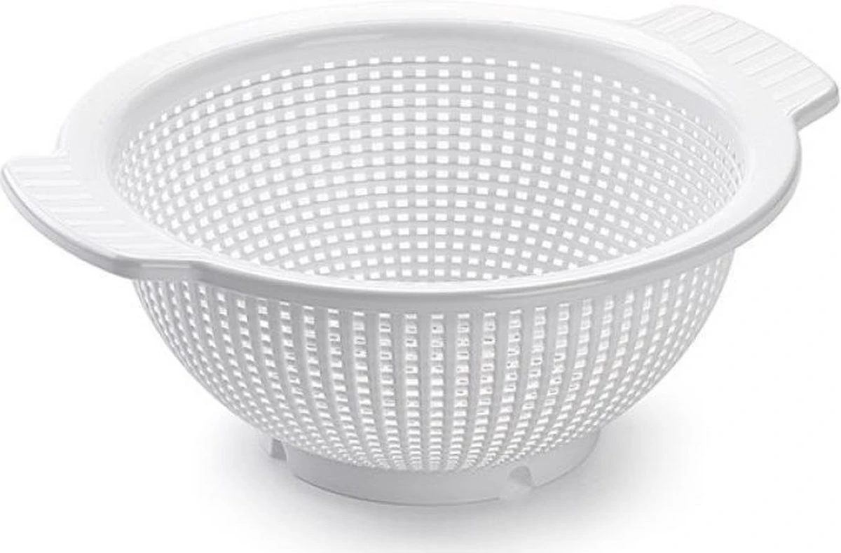 Merkloos 1x Kunststof Vergiet Wit - 27 X 23 X 10.5 Cm - Plastic Vergieten Keuken Accessoires